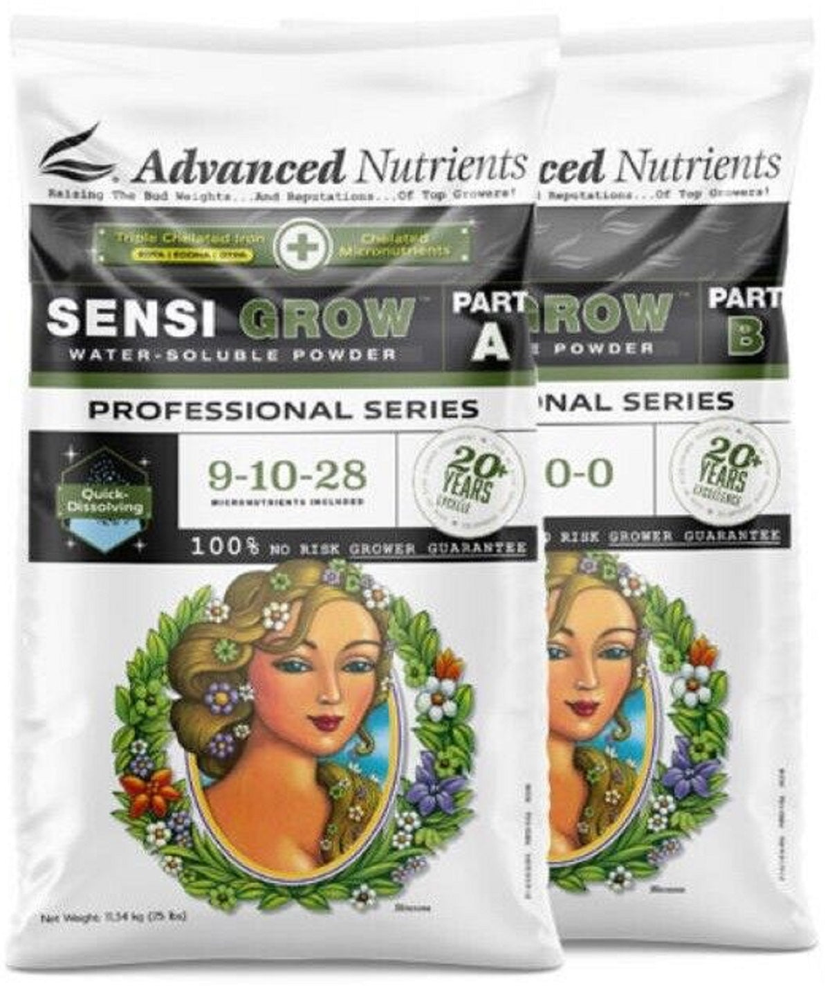 Engrais professionnel Advanced Nutrients Sensi Grow Water Soluble Powder A&B