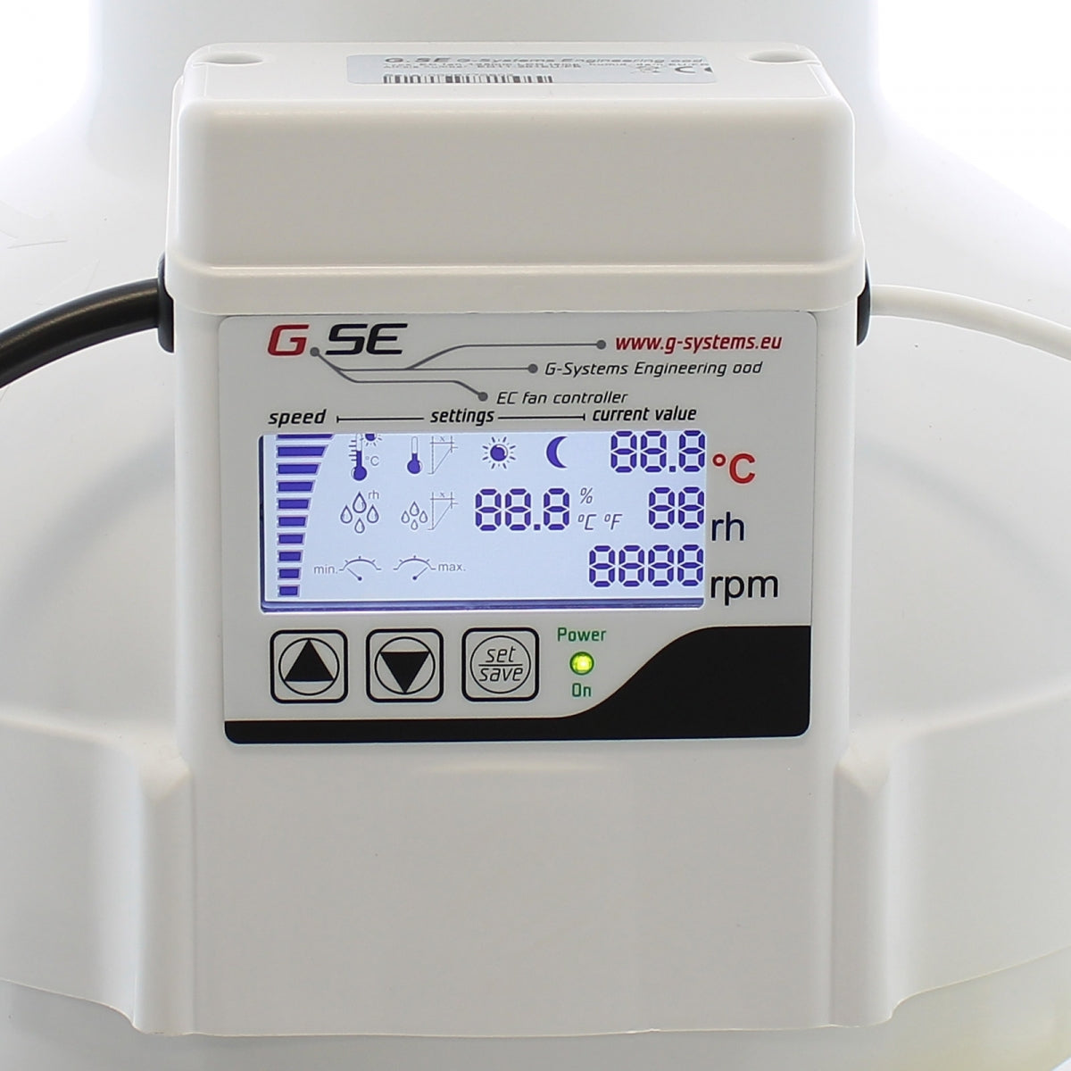 Extracteur d'air EC silencieux GSE 125mm avec thermostat et variateur