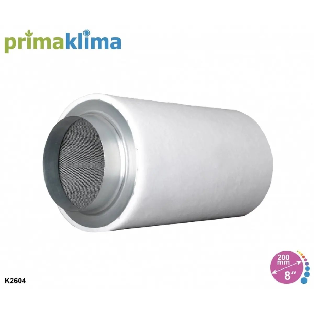 Le filtre à charbon pour odeur Prima Klima de 200mm de diamètre