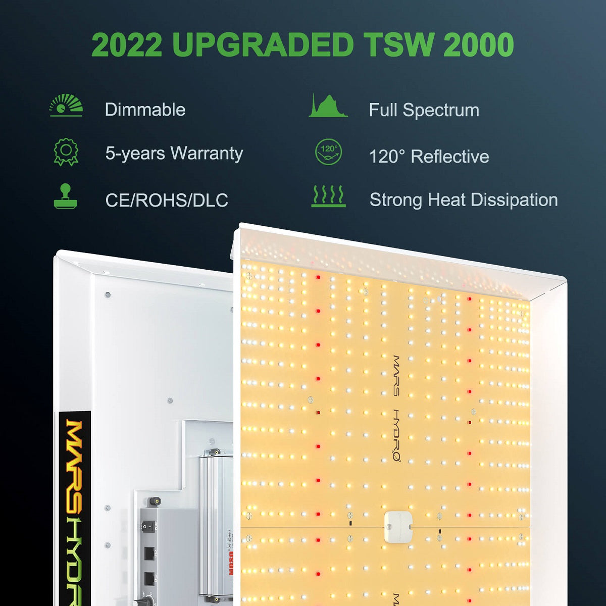 Lampe de culture indoor Mars Hydro TSW 2000 upgrade 2022