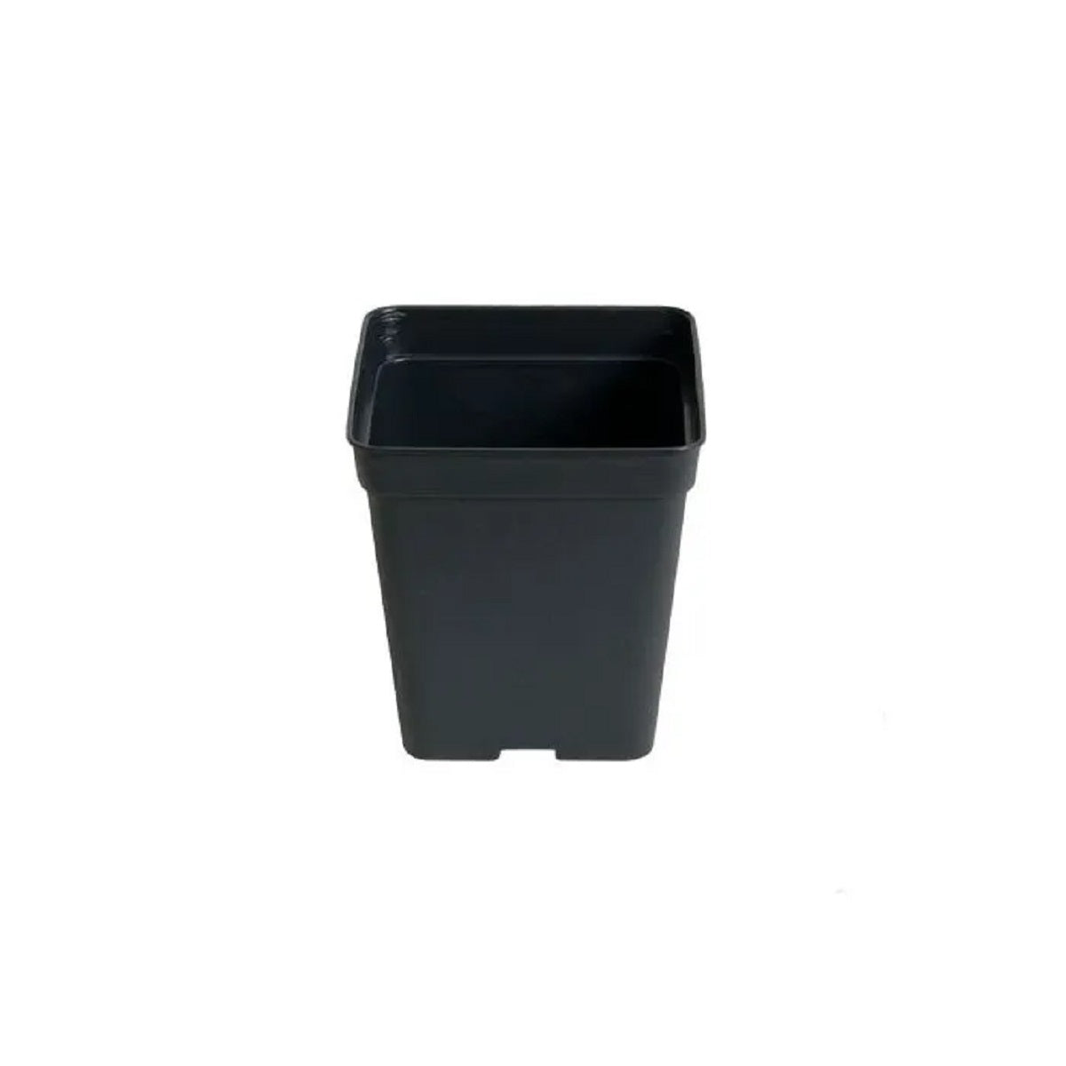 Pot carré en plastique noir de 1 litre