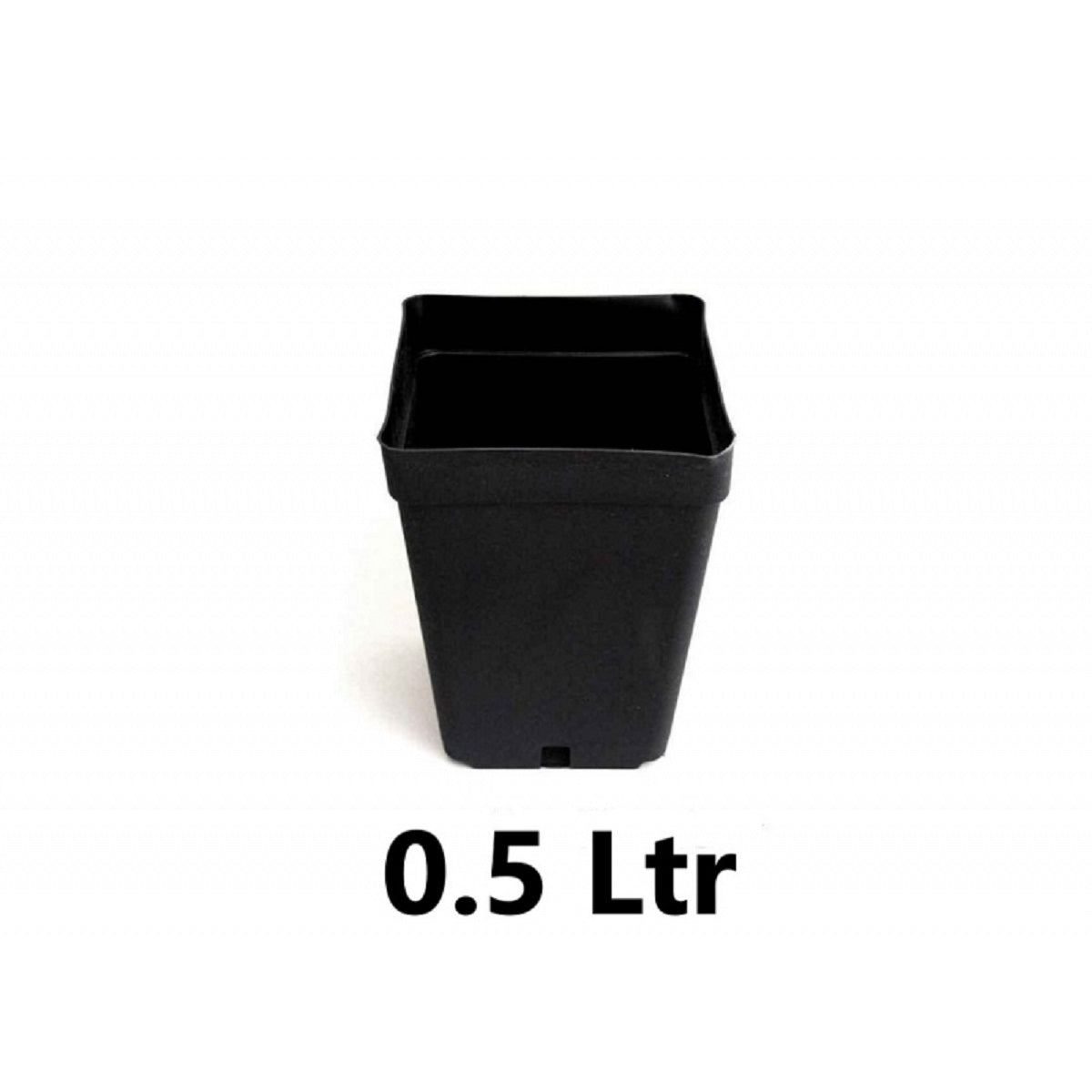 Pot carré en plastique 0.5 litres - 9x9x10cm