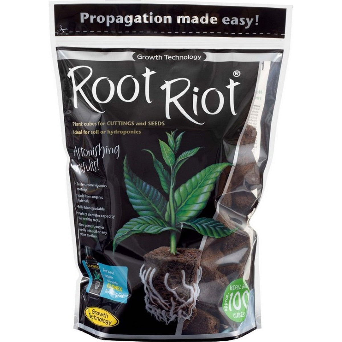 Cubes de germination Root Riot 100Pcs