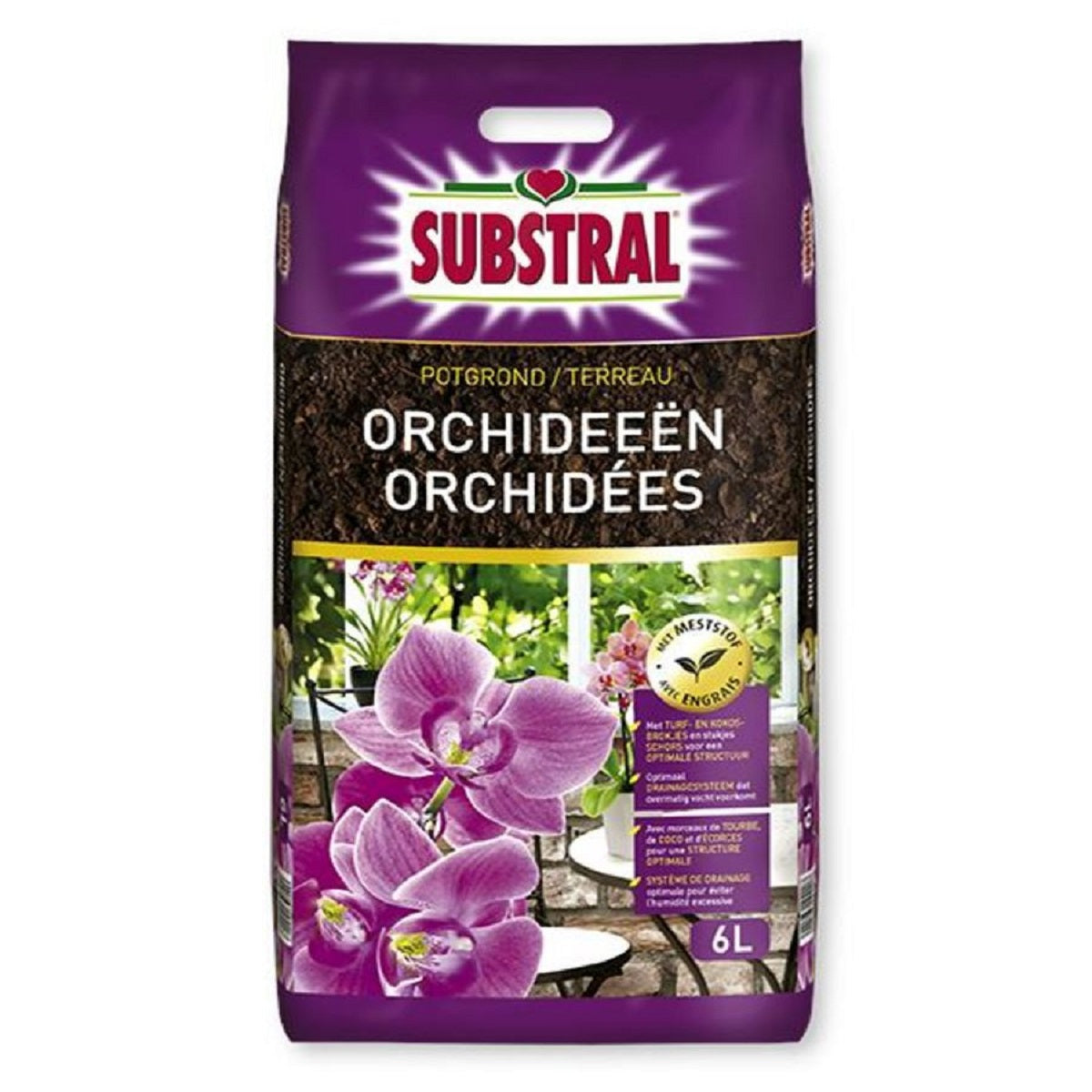 Substrat pour orchidées 6 litres