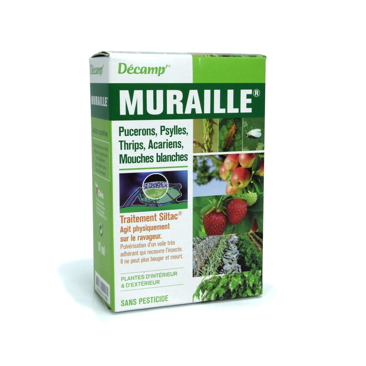 Traitement Décamp Muraille pour protéger vos plantes contre les thrips, mouches blanches, acariens et psylles