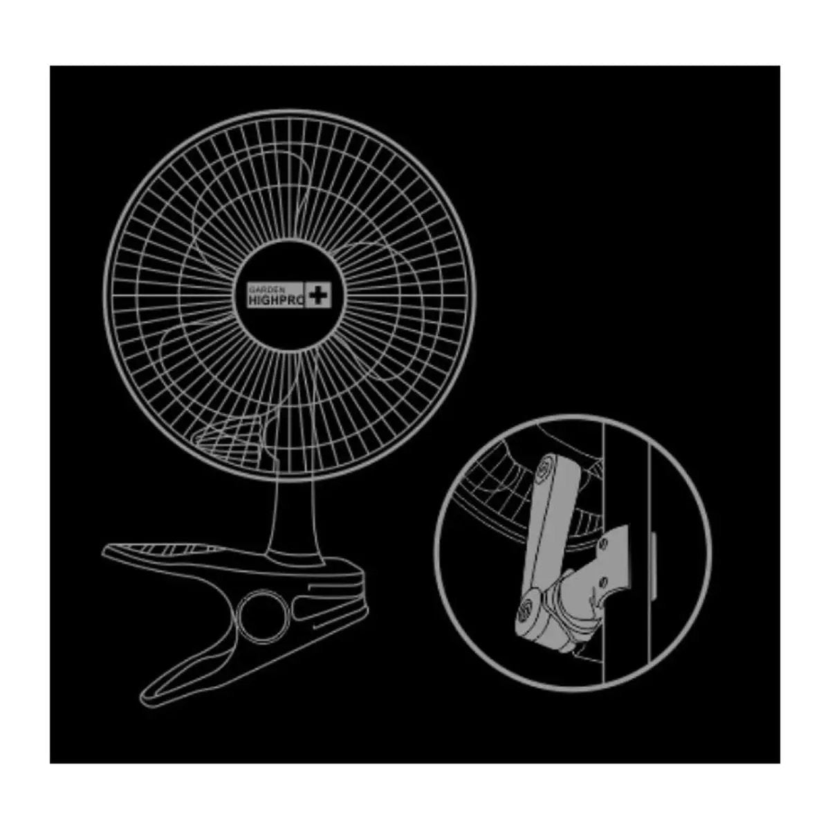 Ventilateur à pince Garden Highpro ECO 5 watt
